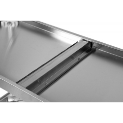 Mesa de acero inoxidable con estante  80 × 60 × 85 cm